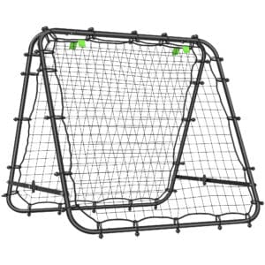 Red de Rebote Plegable con Ángulo Ajustable para Entrenamiento de Fútbol Béisbol y Tenis 100x95x90 cm Negro/rojo