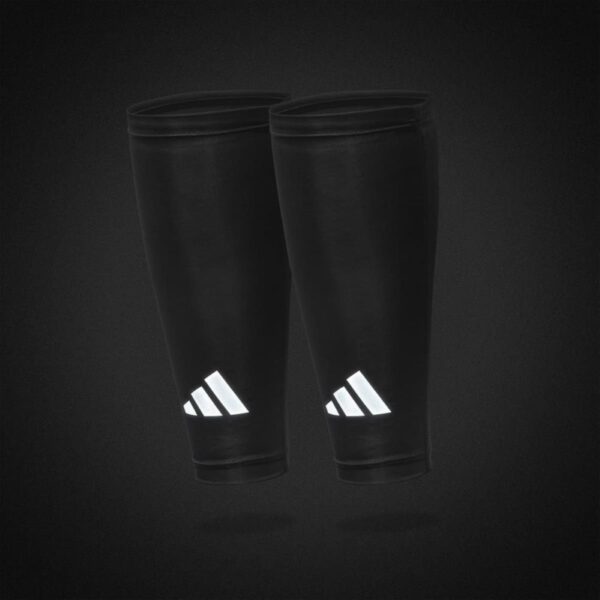 ADIDAS ESPINILLERAS DE COMPRESIÓN AEROREADY REFLECTANTE NEGRO - Imagen 4