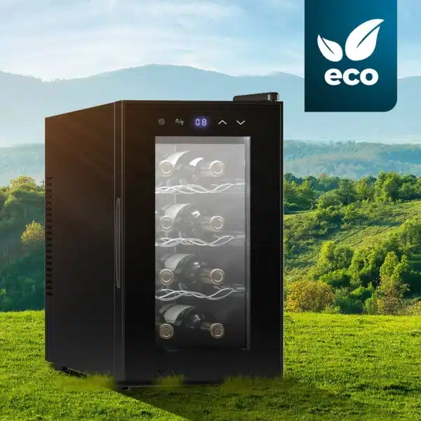 Bolero GrandSommelier 830 CoolWood Vinoteca Bodega puesta a temperatura de 8 botellas de capacidad con sistema termoeléctrico de enfriamiento que garantiza un alto rendimiento. Temperatura regulable y luz LED interior. - Imagen 2