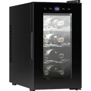 Bolero GrandSommelier 830 CoolWood Vinoteca Bodega puesta a temperatura de 8 botellas de capacidad con sistema termoeléctrico de enfriamiento que garantiza un alto rendimiento. Temperatura regulable y luz LED interior.
