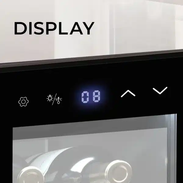 Bolero GrandSommelier 830 CoolWood Vinoteca Bodega puesta a temperatura de 8 botellas de capacidad con sistema termoeléctrico de enfriamiento que garantiza un alto rendimiento. Temperatura regulable y luz LED interior. - Imagen 6
