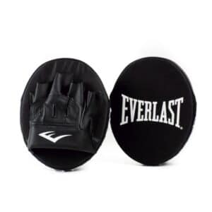 Everlast Core Punch Mitts - Manoplas de Boxeo Ligeras - Piel Sintética con Tratamiento Antimicrobiano - Diseño Ventilado - Negro