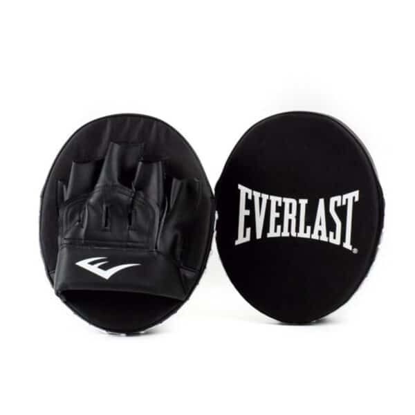Everlast Core Punch Mitts - Manoplas de Boxeo Ligeras - Piel Sintética con Tratamiento Antimicrobiano - Diseño Ventilado - Negro