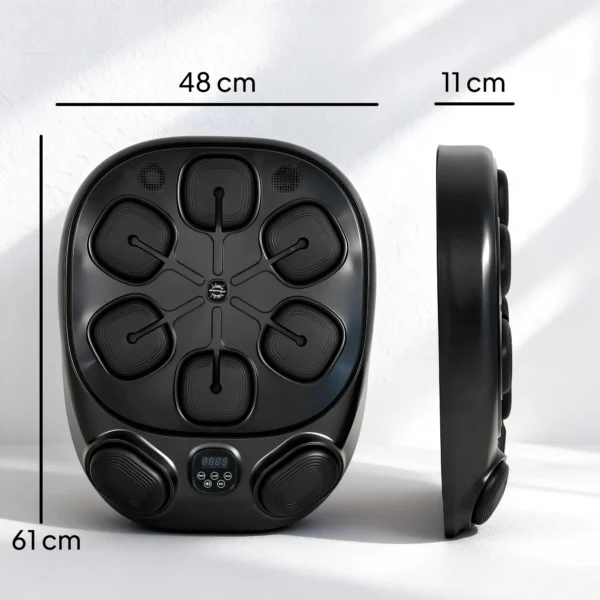 Máquina de Boxeo Musical de Pared con 9 Modos, Luces LED y Conexión Bluetooth, 61x48x11 cm, Negro - Imagen 6