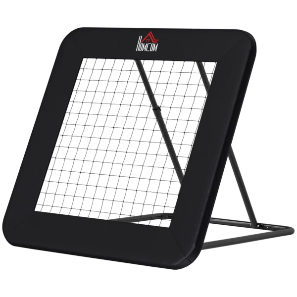 Red de Rebote Plegable con Ángulo Ajustable para Entrenamiento de Fútbol Béisbol y Más 128x118x108-120 cm Negro - Imagen 2