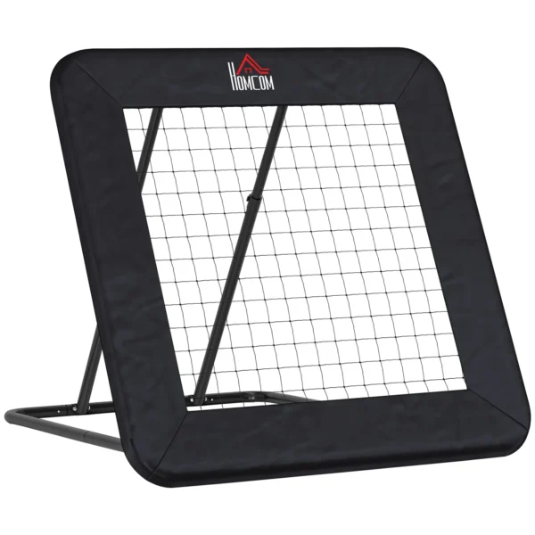 Red de Rebote Plegable con Ángulo Ajustable para Entrenamiento de Fútbol Béisbol y Más 128x118x108-120 cm Negro - Imagen 3