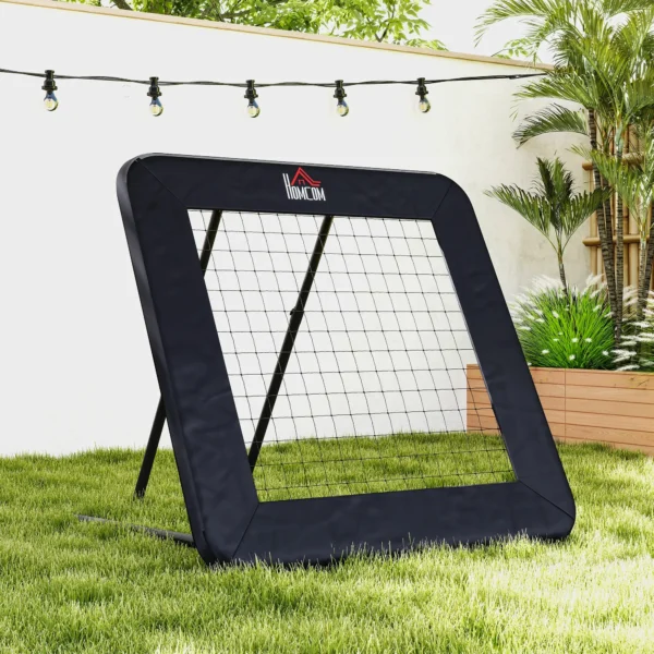Red de Rebote Plegable con Ángulo Ajustable para Entrenamiento de Fútbol Béisbol y Más 128x118x108-120 cm Negro - Imagen 6