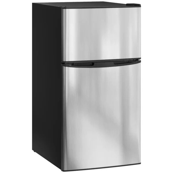 Mini Nevera Silenciosa 88 L Clase E Bajo Encimera Temperatura Regulable 5 Niveles Puerta Reversible Luz Interior Negro