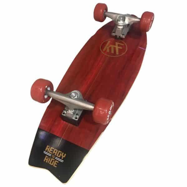 MONOPATIN KRF SURF SKATE READY TO RIDE ROJO SKATEBOARD - Imagen 2