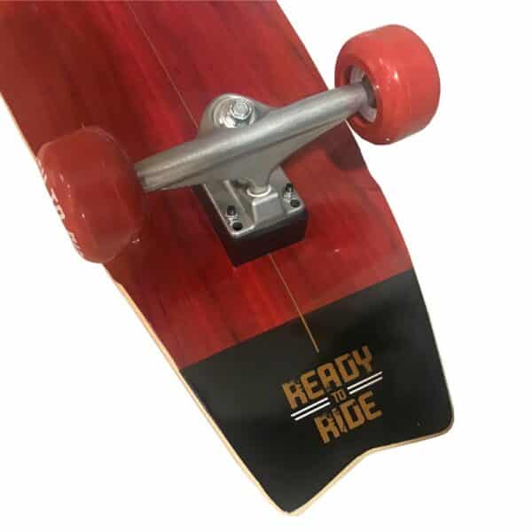 MONOPATIN KRF SURF SKATE READY TO RIDE ROJO SKATEBOARD - Imagen 6