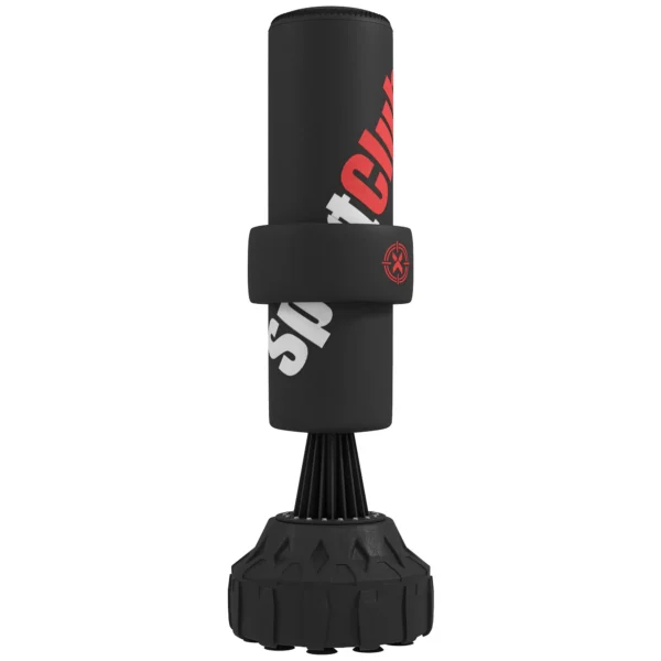 Saco de Boxeo de Pie 175 cm para Adultos Altura Ajustable de Banda Base Rellenable con Ventosas Amortiguador Negro - Imagen 4