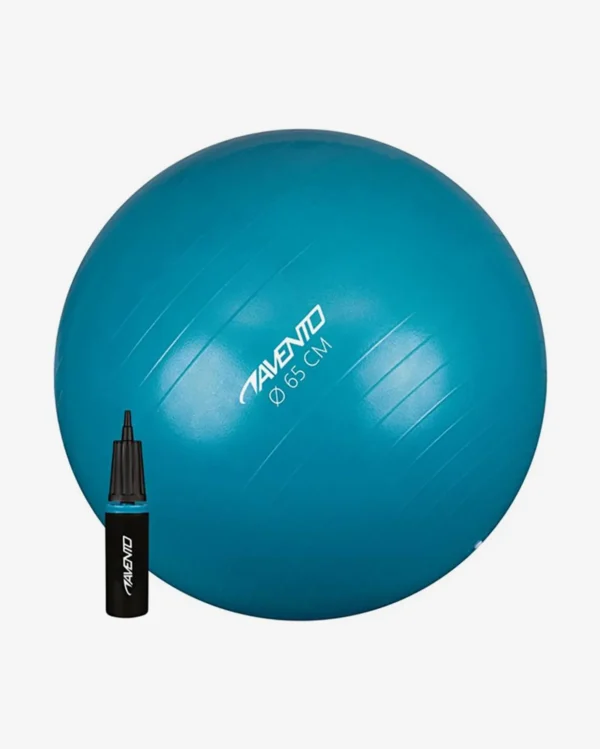 Pelota de Gimnasia Avento 65 cm - Fitball Antiestática con Bomba de Inflado - Ideal para Yoga, Pilates y Oficina - Imagen 4