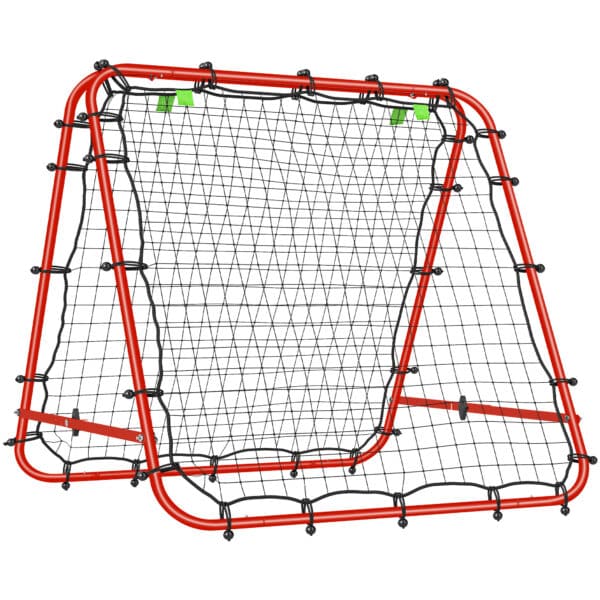 Red de Rebote Plegable con Ángulo Ajustable para Entrenamiento de Fútbol Béisbol y Tenis 100x95x90 cm Negro/rojo - Imagen 13