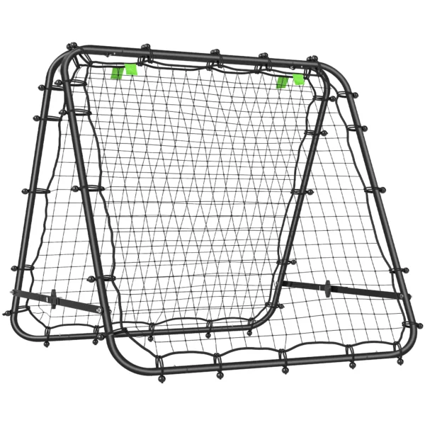 Red de Rebote Plegable con Ángulo Ajustable para Entrenamiento de Fútbol Béisbol y Tenis 100x95x90 cm Negro/rojo - Imagen 3
