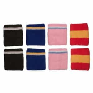 Set de Muñequeras de Rizo (Par) - Cintas Absorbentes para Sudor - Algodón Suave y Elástico - Talla Única - Varios Colores