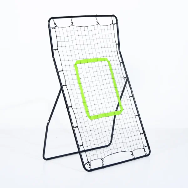 Rebotador de Pelota Béisbol Fútbol Red de Rebote Rebounder Objetivo Ajustable Acero y PE 90x80x140cm Negro - Imagen 2
