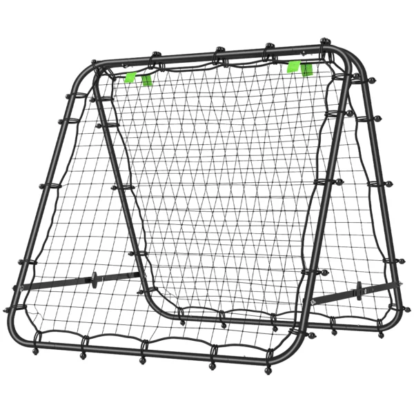 Red de Rebote Plegable con Ángulo Ajustable para Entrenamiento de Fútbol Béisbol y Tenis 100x95x90 cm Negro/rojo - Imagen 2