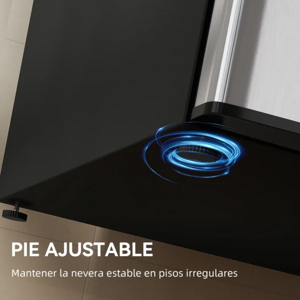 Mini Nevera Silenciosa 88 L Clase E Bajo Encimera Temperatura Regulable 5 Niveles Puerta Reversible Luz Interior Negro - Imagen 4