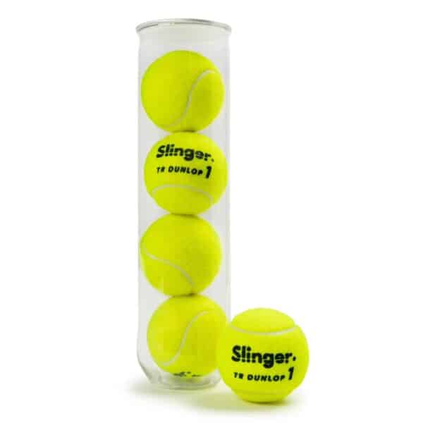 CAJÓN 18 BOTES 4 PELOTAS DE TENIS DUNLOP FORT SLINGER - Imagen 2