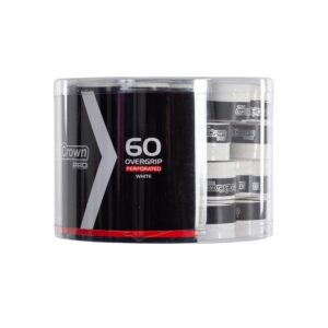 TARRO 60 OVERGRIPS BLACK CROWN PERFORADOS BLANCOS