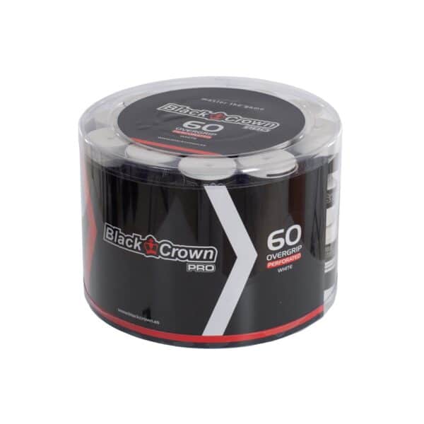 TARRO 60 OVERGRIPS BLACK CROWN PERFORADOS BLANCOS - Imagen 4