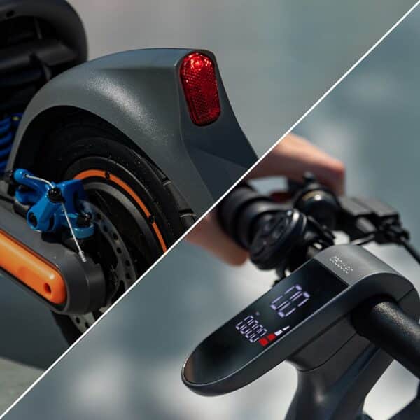 Bongo GS65 2x2 XXL Connected Patinete eléctrico con base ultrawide, doble suspensión, doble motor, potencia máxima de 1000W y neumáticos de 10" que permite desplazarse cómodamente por cualquier superficie. Con autonomía de hasta 65 km. Cumple con todos los requisitos de la normativa española de circulación. (DGT) - Imagen 6
