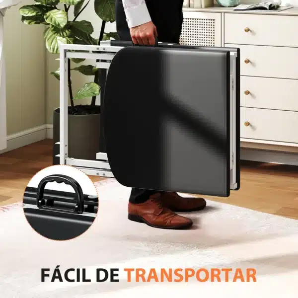 Camilla Masaje Plegable Portátil de 3 Zonas con Respaldo Ajustable Reposacabezas Reposabrazos 182x82x68 cm Naranja - Imagen 8
