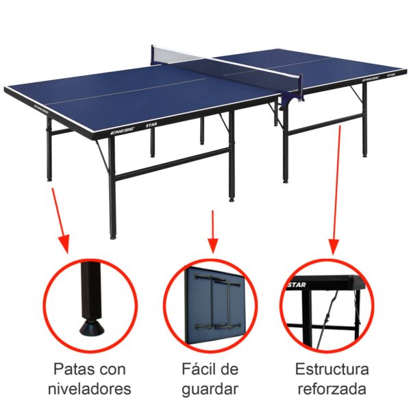 Mesa ENEBE STAR PING PONG MESA TENIS INTERIOR - Imagen 5