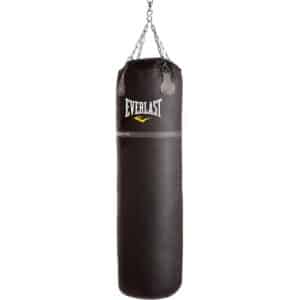 EVERLAST SACO HEAVY BAG SUPER LEATHER BLACK 45KG 107X40CM BOXEO