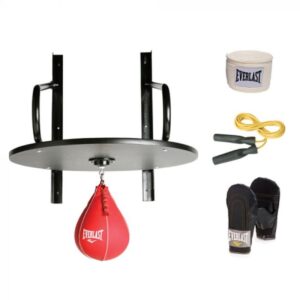 Soporte Pera Boxeo Everlast Speed Bag Kit Negro