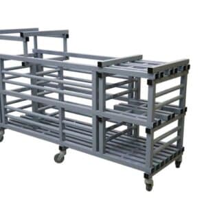 Piscina. Carro PVC Almacenaje 200x63x130