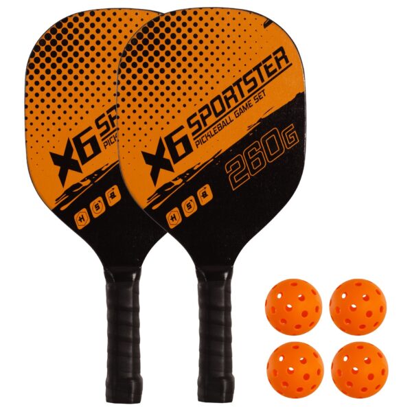 SET DE 2 PALAS PICKLEBALL MADERA CON 4 PELOTAS - Imagen 12