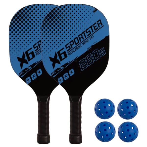 SET DE 2 PALAS PICKLEBALL MADERA CON 4 PELOTAS - Imagen 4