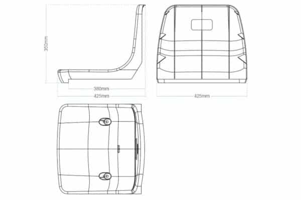 Asiento con soporte para el respaldo grada - Imagen 4