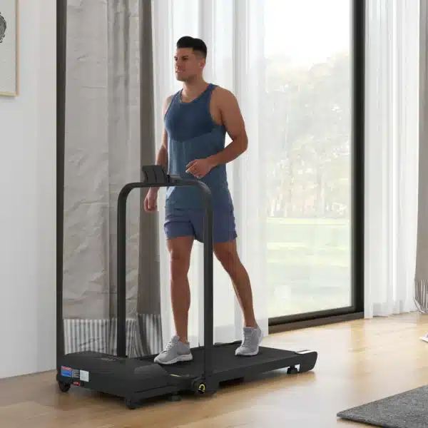 Cinta de Correr Cinta de Andar Plegable 2,5 HP con Pantalla LED Velocidad Ajustable Max. 10 km/h Control Remoto Negro - Imagen 8