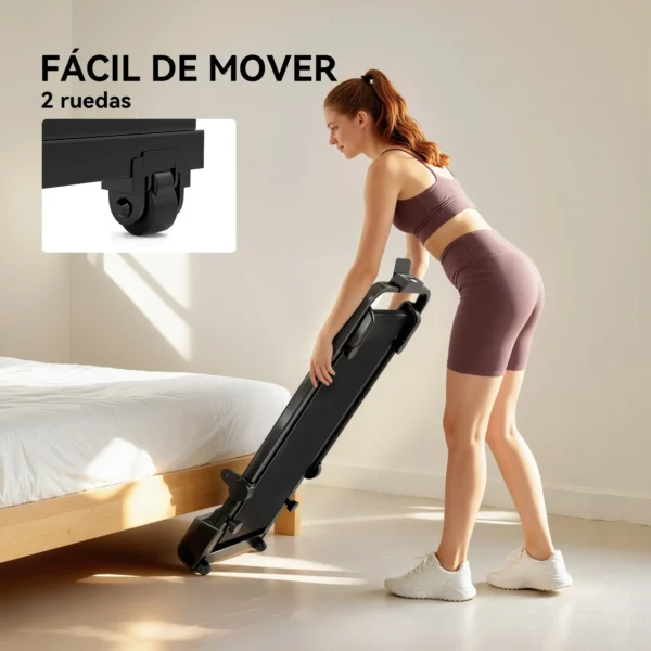 Cinta de Correr Cinta de Andar Plegable 2,5 HP con Pantalla LED Velocidad Ajustable Max. 10 km/h Control Remoto Negro - Imagen 5
