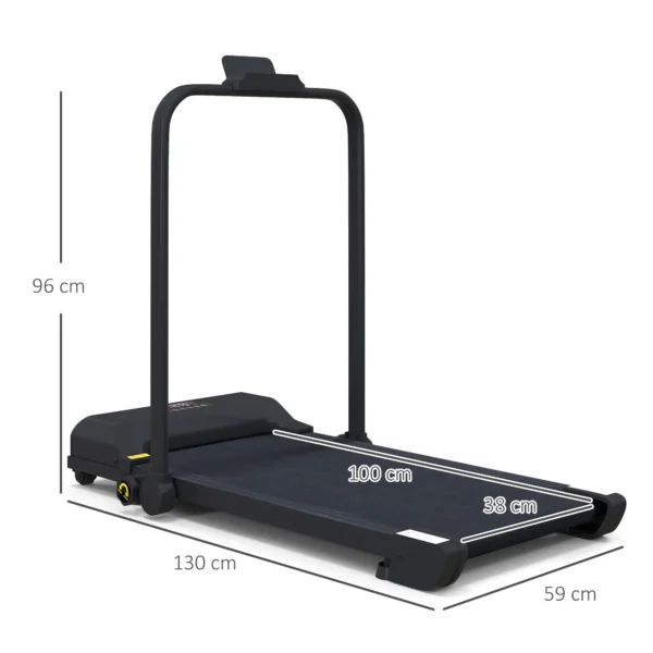 Cinta de Correr Cinta de Andar Plegable 2,5 HP con Pantalla LED Velocidad Ajustable Max. 10 km/h Control Remoto Negro - Imagen 7