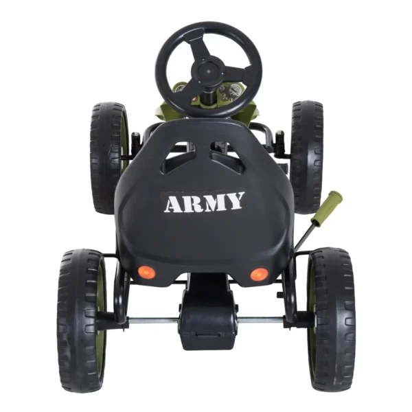 Go-Kart a Pedales para Niños de +3 Años Coche de Pedales con Embrague Freno Asiento Ajustable Carga Máx. 35 kg 105x54x61 cm Verde - Imagen 5