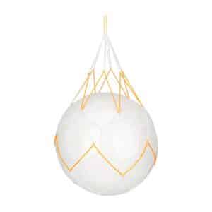 Red Portabalones Individual Avento – Malla Blanca y Amarilla – Capacidad 1 Balón Talla 5 – Para Fútbol, Baloncesto y Voley