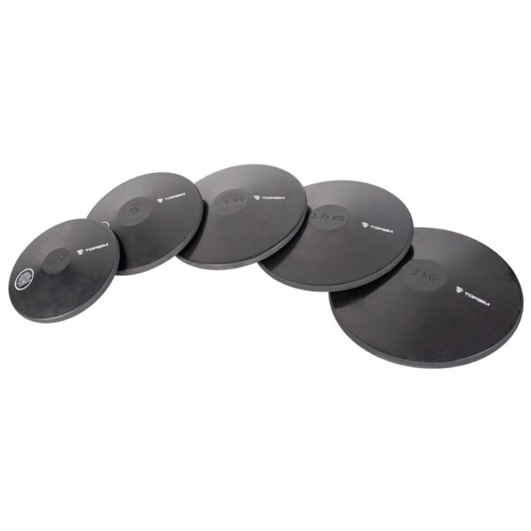 DISCO DE ATLETISMO DE CAUCHO 0,6/1/1,50/1,75/2 KG - Imagen 3