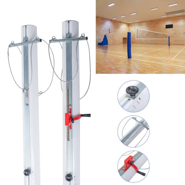 PAR DE POSTES DE VOLEIBOL COMPETICIÓN - Imagen 2