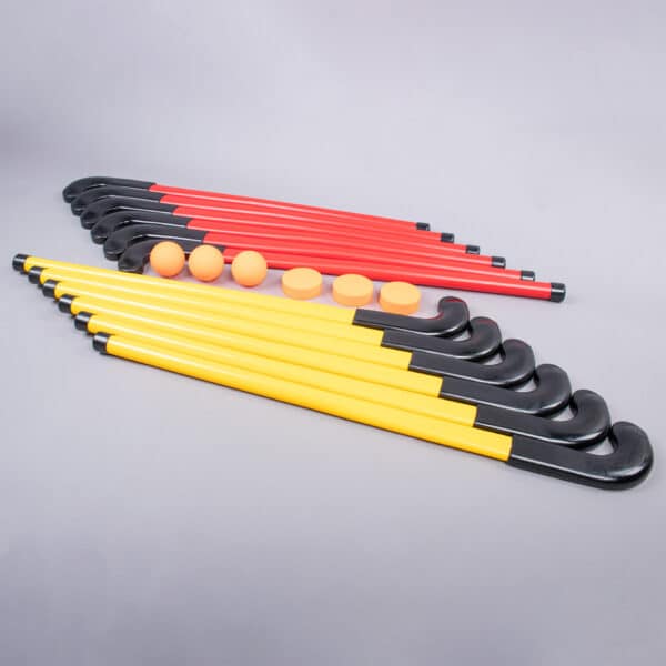 KIT HOCKEY 12 PALOS DE PVC Y GOMA + 3 BOLAS + 3 PUCKS - Imagen 2