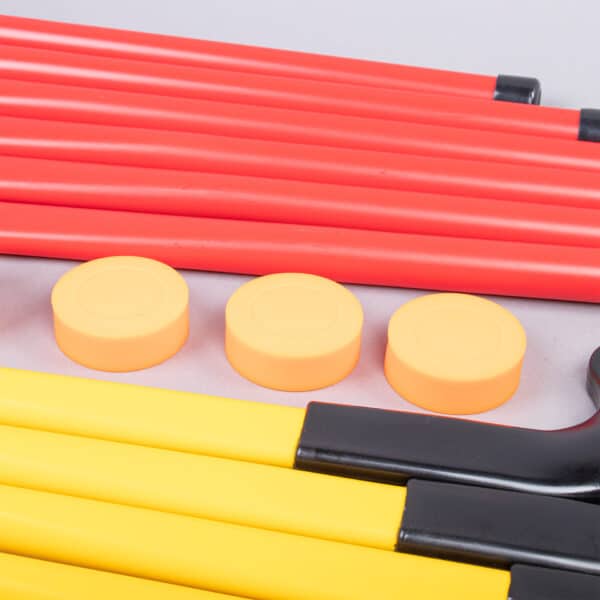 KIT HOCKEY 12 PALOS DE PVC Y GOMA + 3 BOLAS + 3 PUCKS - Imagen 5