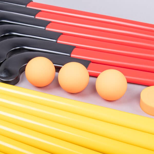 KIT HOCKEY 12 PALOS DE PVC Y GOMA + 3 BOLAS + 3 PUCKS - Imagen 4