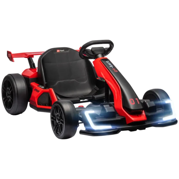 Kart eléctrico para niños motor 2 x 150W batería 24 V 120 x 76 x 53,5 cm rojo - Imagen 3