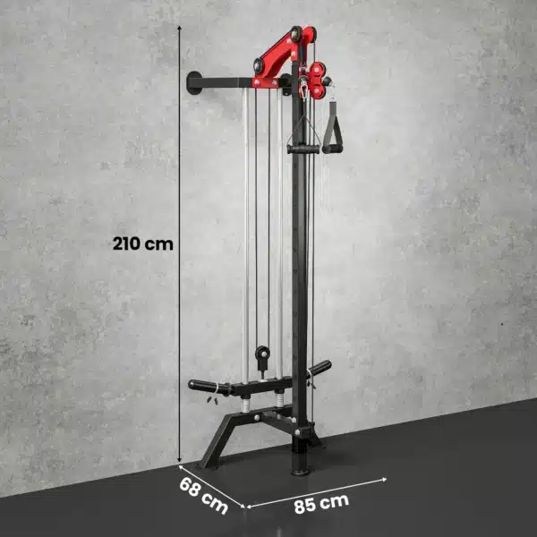 Máquina Polea Alta y Baja de Pared de Polea Ajustable en 16 Posiciones con Barra para Jalones para Casa en Gimnasio - Imagen 10