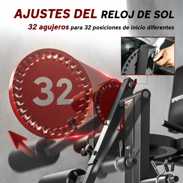 Máquina de Extensión y Curl de Piernas Ajustable con Carga de Placas para Entrenamiento de Cadera Muslos en Gimnasio - Imagen 8