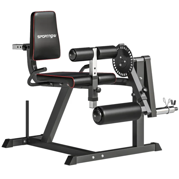 Máquina de Extensión y Curl de Piernas Ajustable con Carga de Placas para Entrenamiento de Cadera Muslos en Gimnasio - Imagen 3