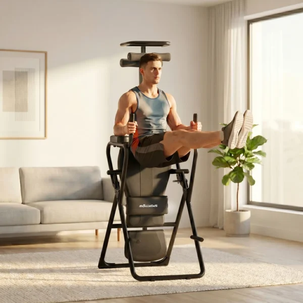 Mesa de Inversión 3 en 1 con Barras para Flexiones Dominadas Tabla de Inversión - Imagen 3