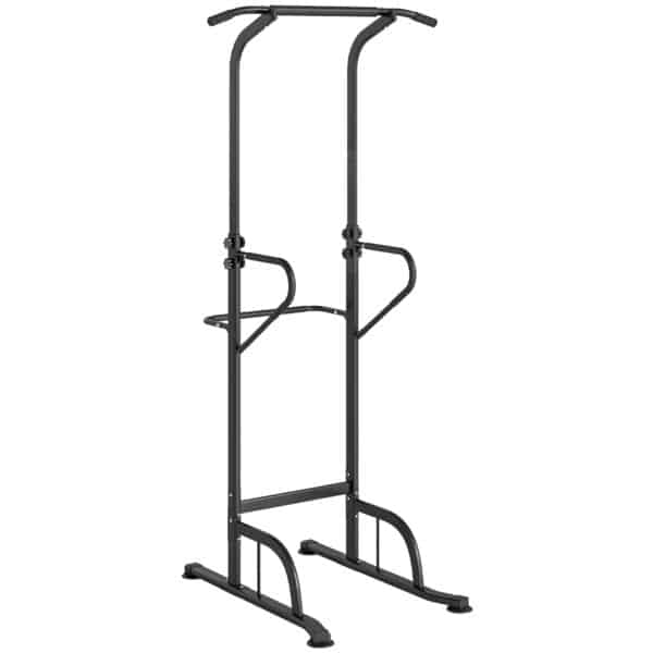 Barra de Dominadas Altura Regulable Estación de Fondos Resistente para Gimnasio en Casa Entrenamiento de Fuerza Blanco - Imagen 12